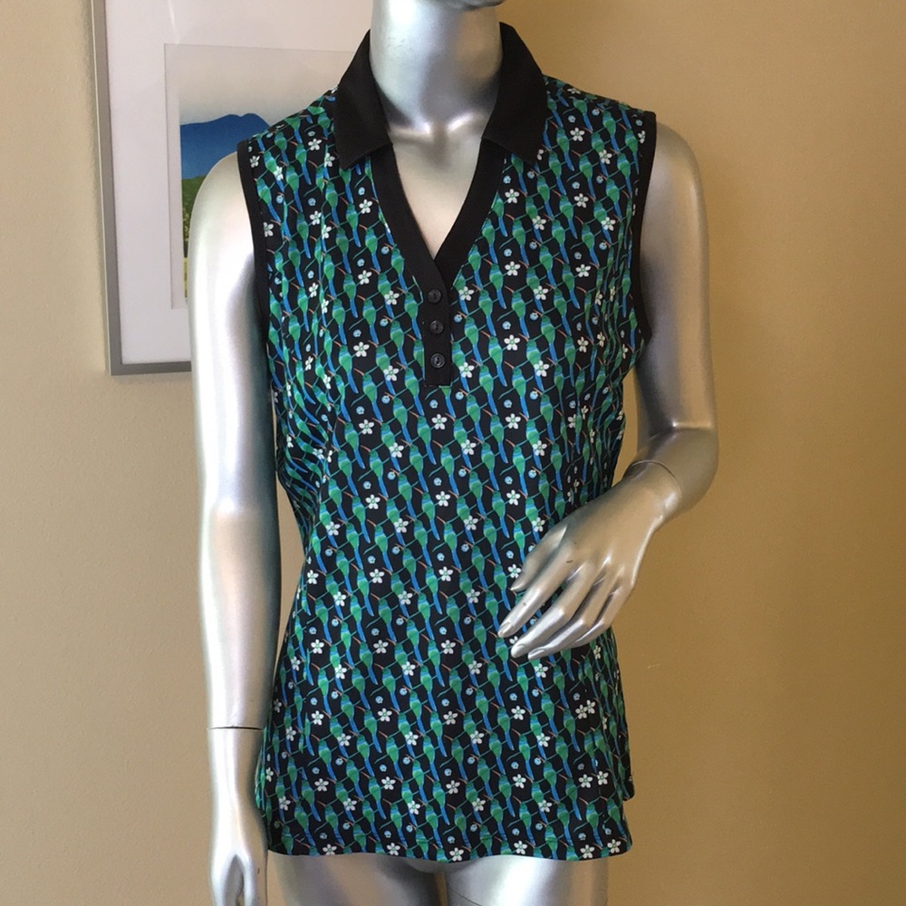 CALLAWAY | Opti-Dri Sleeveless Golf Polo Shirt With Birds